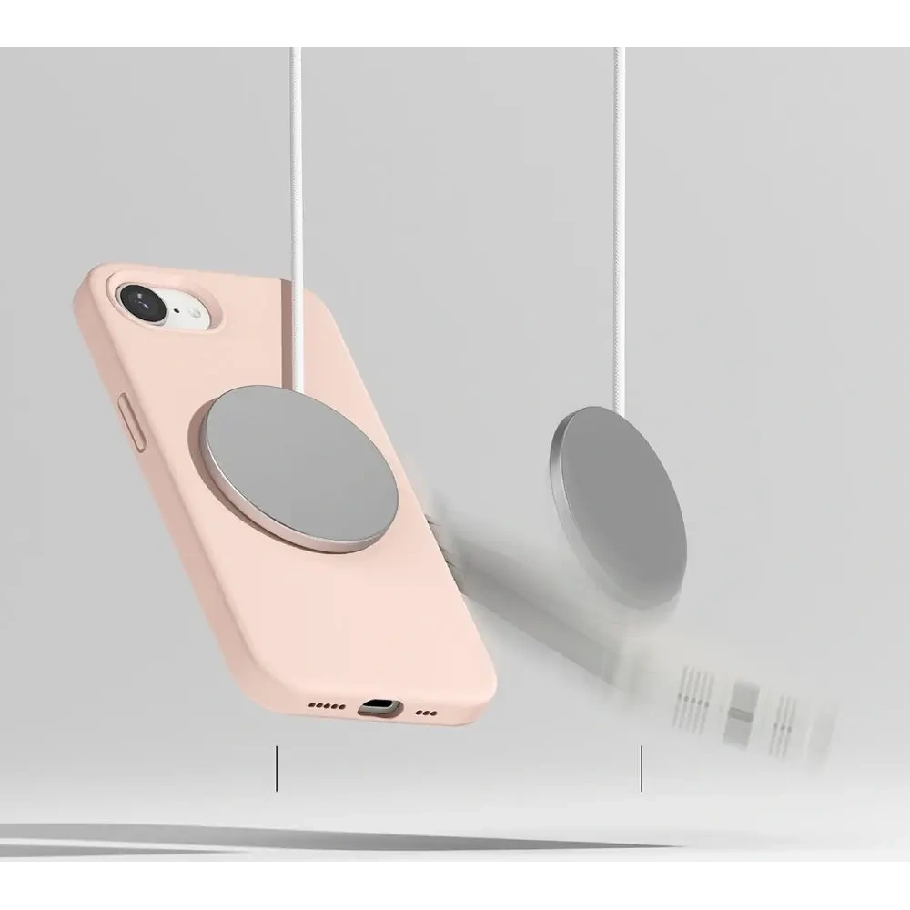 Etui Ringke Silicone Magnetic MagSafe Apple iPhone 16e Pink Sand