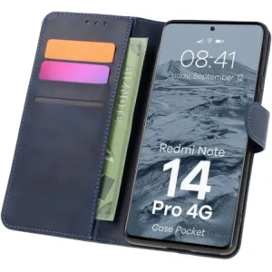 Kup Bizon Case Pocket Xiaomi Redmi Note 14 Pro 4G albastru marin - BIZ8702 - {ean13} - Sklep Home Screen