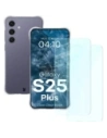 Etui + 2x szkło na ekran Bizon Case Clear Pack do Samsung Galaxy S25+ Plus przezroczyste