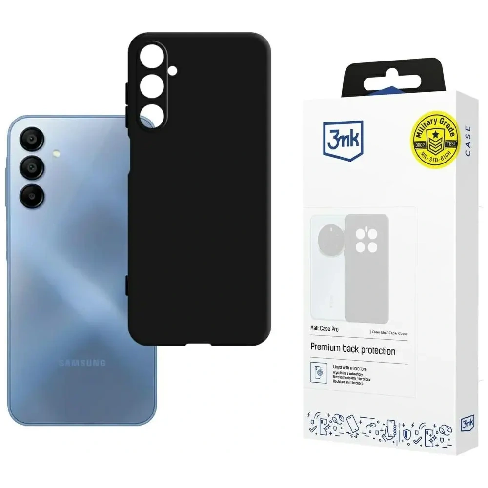 Etui 3MK Matt Case Pro do Samsung Galaxy A15 5G czarne