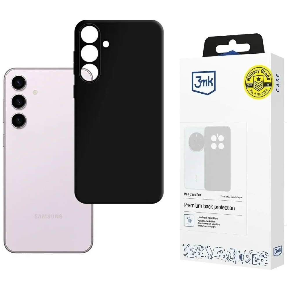 Etui 3MK Matt Case Pro do Samsung Galaxy S24 czarne