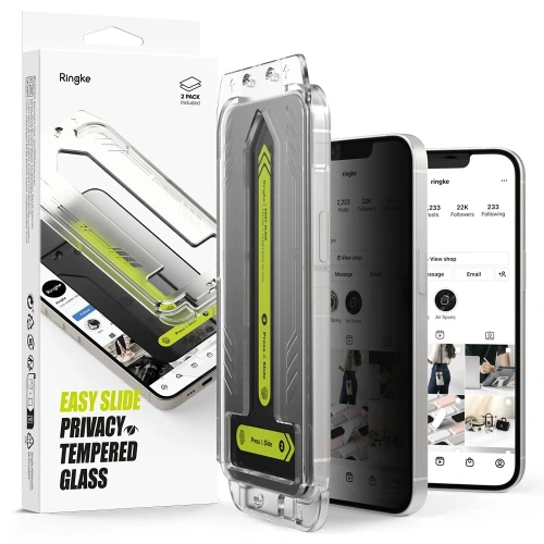 Kup Szkło prywatyzujące Ringke Easy Slide Apple iPhone 16e / 14 / 13 / 13 Pro Privacy [2 PACK] - RGK11774 - {ean13} - Sklep Home Screen
