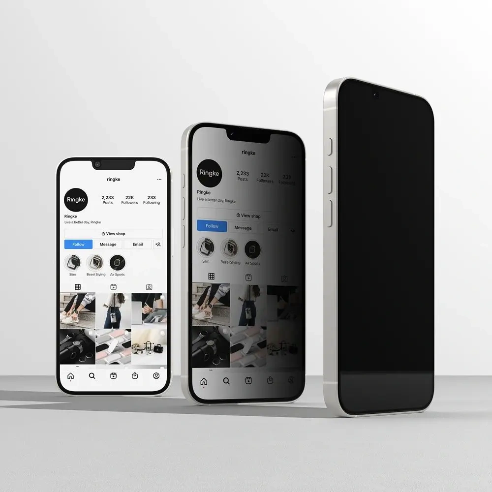 Szkło prywatyzujące Ringke Easy Slide Apple iPhone 16e / 14 / 13 / 13 Pro Privacy [2 PACK]