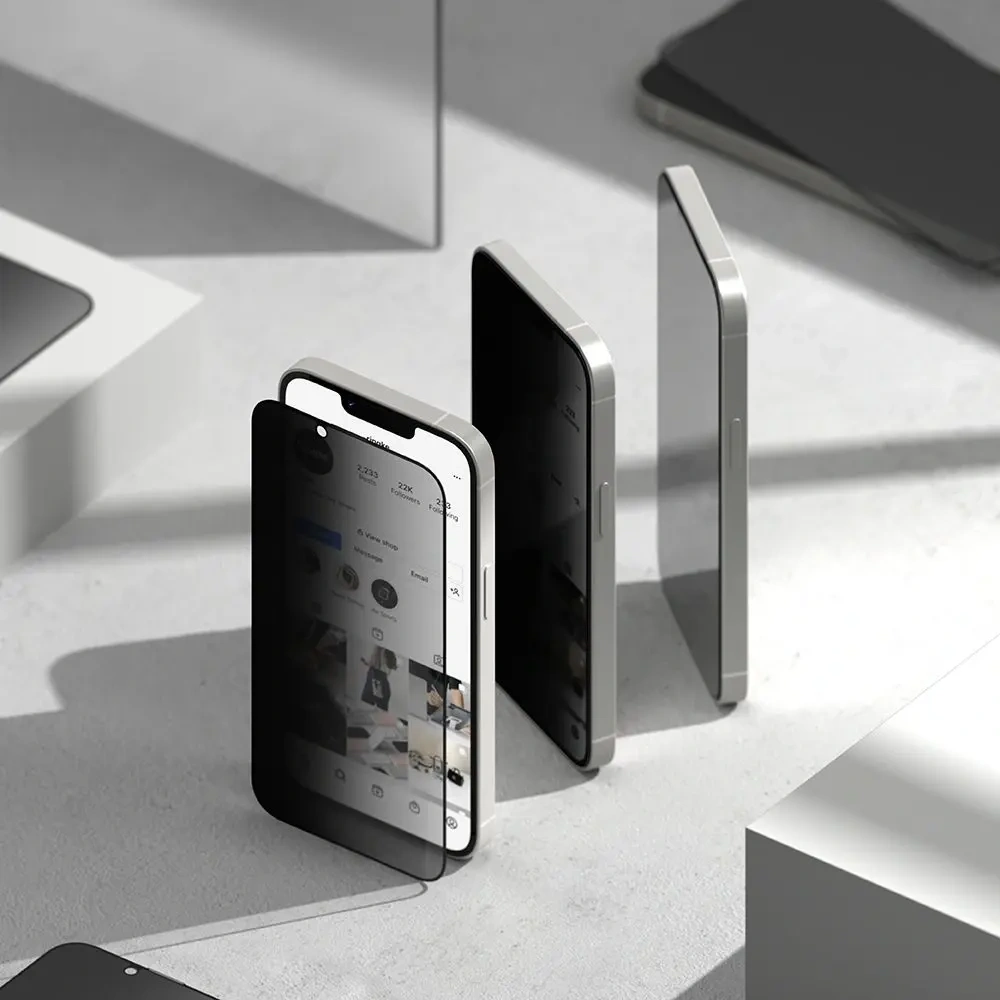 Szkło prywatyzujące Ringke Easy Slide Apple iPhone 16e / 14 / 13 / 13 Pro Privacy [2 PACK]