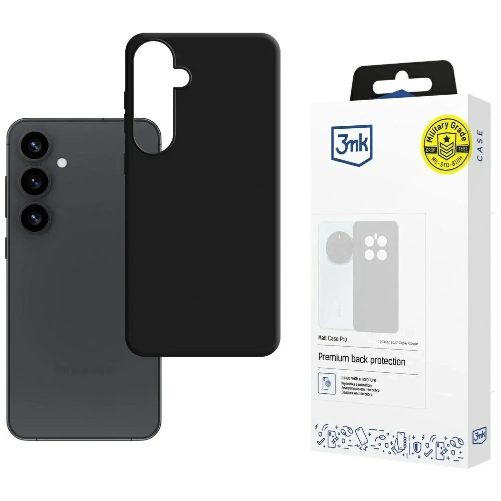 Etui 3MK Matt Case Pro do Samsung Galaxy S25+ Plus czarne