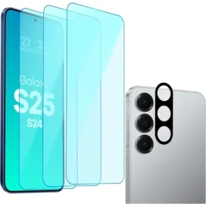 Buy BIZON Clear 2 Pack 3x screen glass + 1x lens glass Samsung Galaxy S25 - BIZ8704 - {ean13} - Home Screen Store Europe