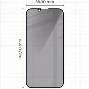 Kup Prywatyzujące szkło hartowane Bizon Glass Edge Shadow do Apple iPhone 16e / 14 / 13 Pro / 13 przyciemniane z czarną ramką - BIZ8708 - {ean13} - Sklep Home Screen