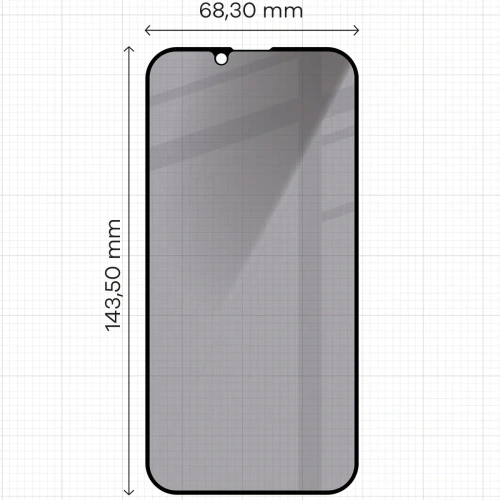 Buy Bizon Glass Edge Shadow Apple iPhone 16e / 14 / 13 Pro / 13 tinted with a black frame - BIZ8708 - {ean13} - Home Screen Store Europe