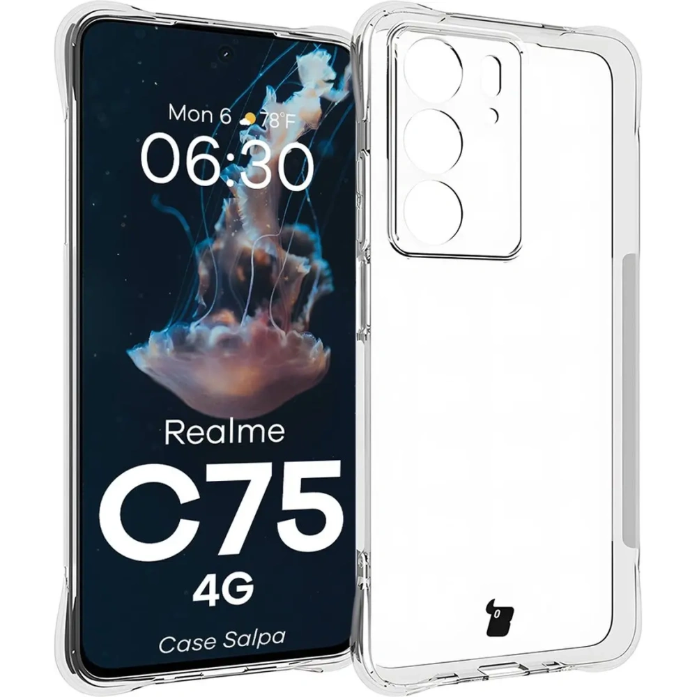 Elastyczne etui Bizon Case Salpa do Realme C75 4G przezroczyste