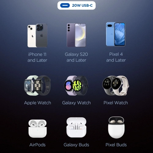 Kup Síťová nabíječka Spigen Essential EE201EU 1-portová USB-C síťová nabíječka 20W bílá - SPN16710 - {ean13} - Sklep Home Screen