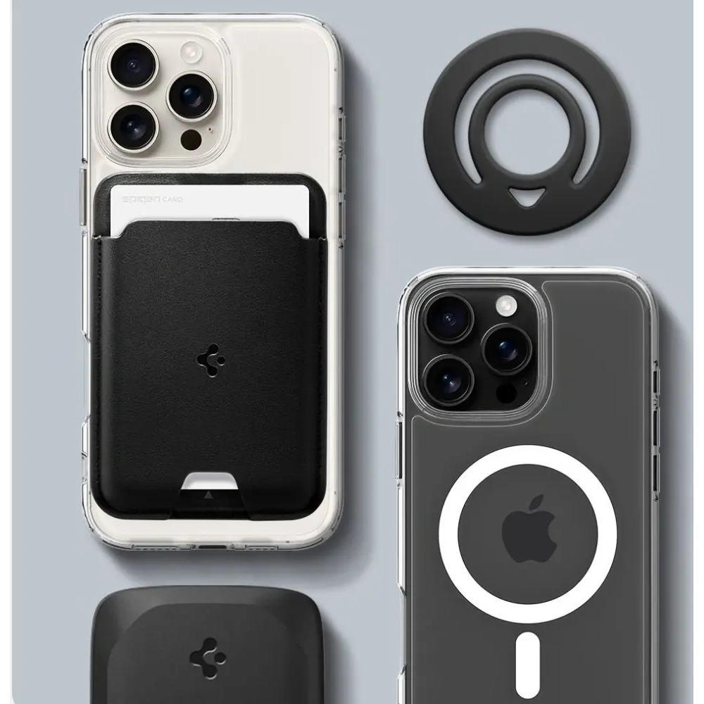 Uchwyt do telefonu Spigen Dual Pop Mag MagSafe Phone Ring Black