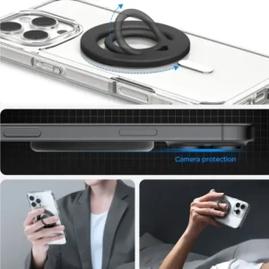 Kup Urmărește pentru telefon Spigen Dual Pop Mag MagSafe Phone Ring Black - SPN16711 - {ean13} - Sklep Home Screen