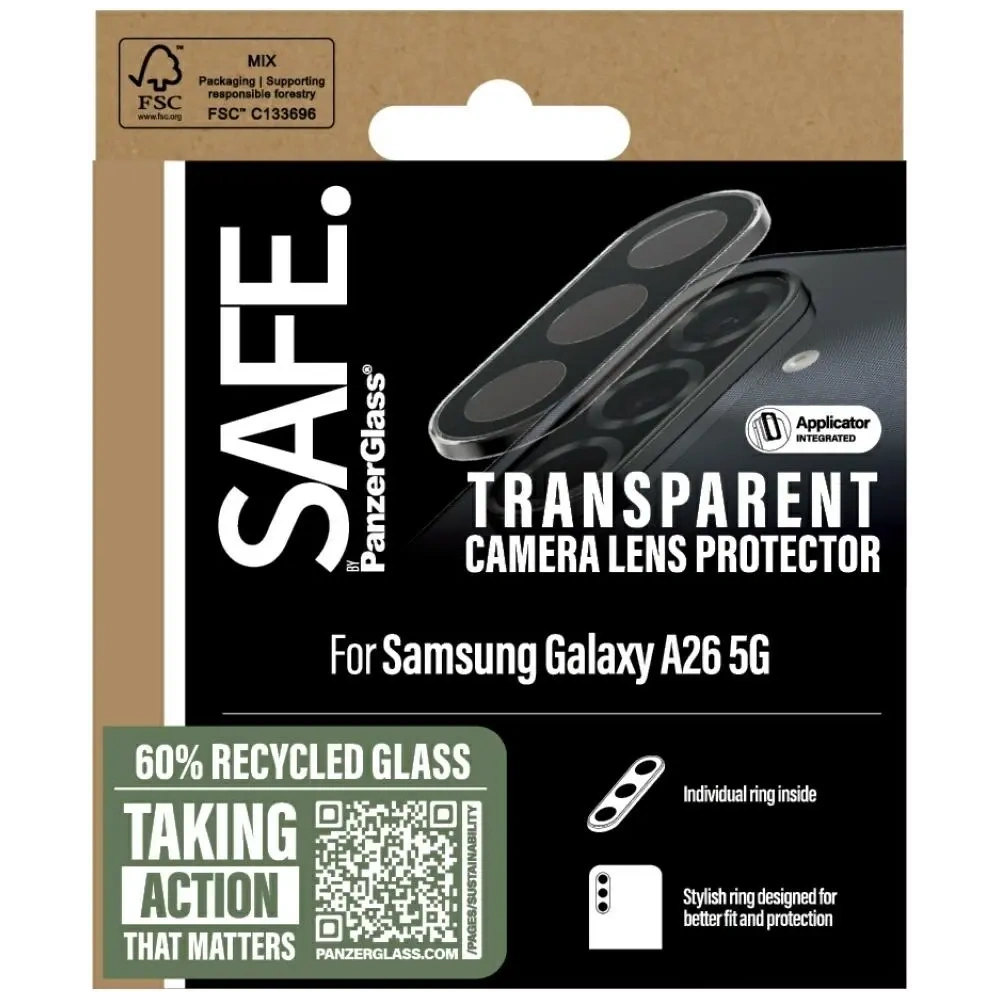 Szkło hartowane na obiektyw SAFE by PanzerGlass Rings Lens Protector do Samsung Galaxy A26 5G przezroczysty