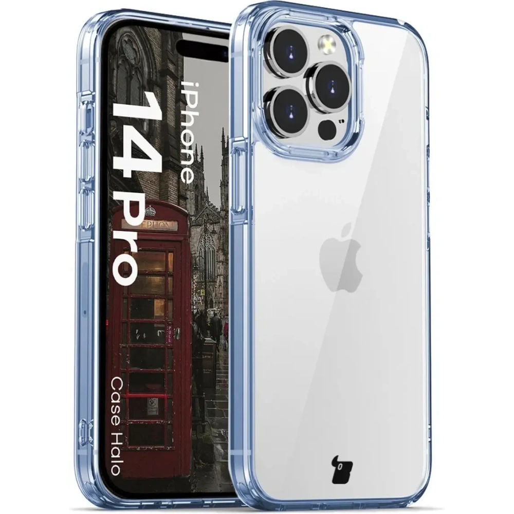 Etui Bizon Case Halo do Apple iPhone 14 Pro przezroczysto-niebieskie