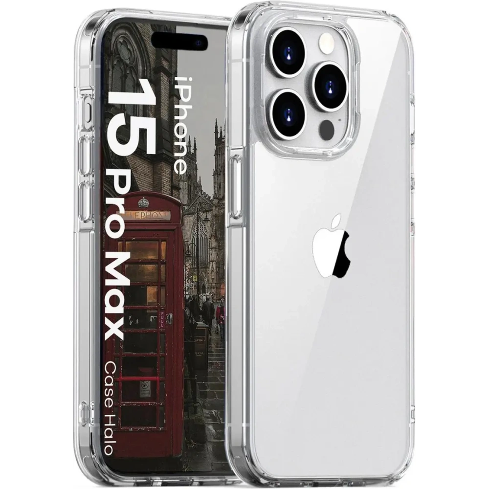 Etui Bizon Case Halo do Apple iPhone 15 Pro Max przezroczyste