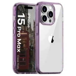 Kup Etui Bizon Case Halo do Apple iPhone 15 Pro Max przezroczysto-fioletowe - BIZ8720 - {ean13} - Sklep Home Screen