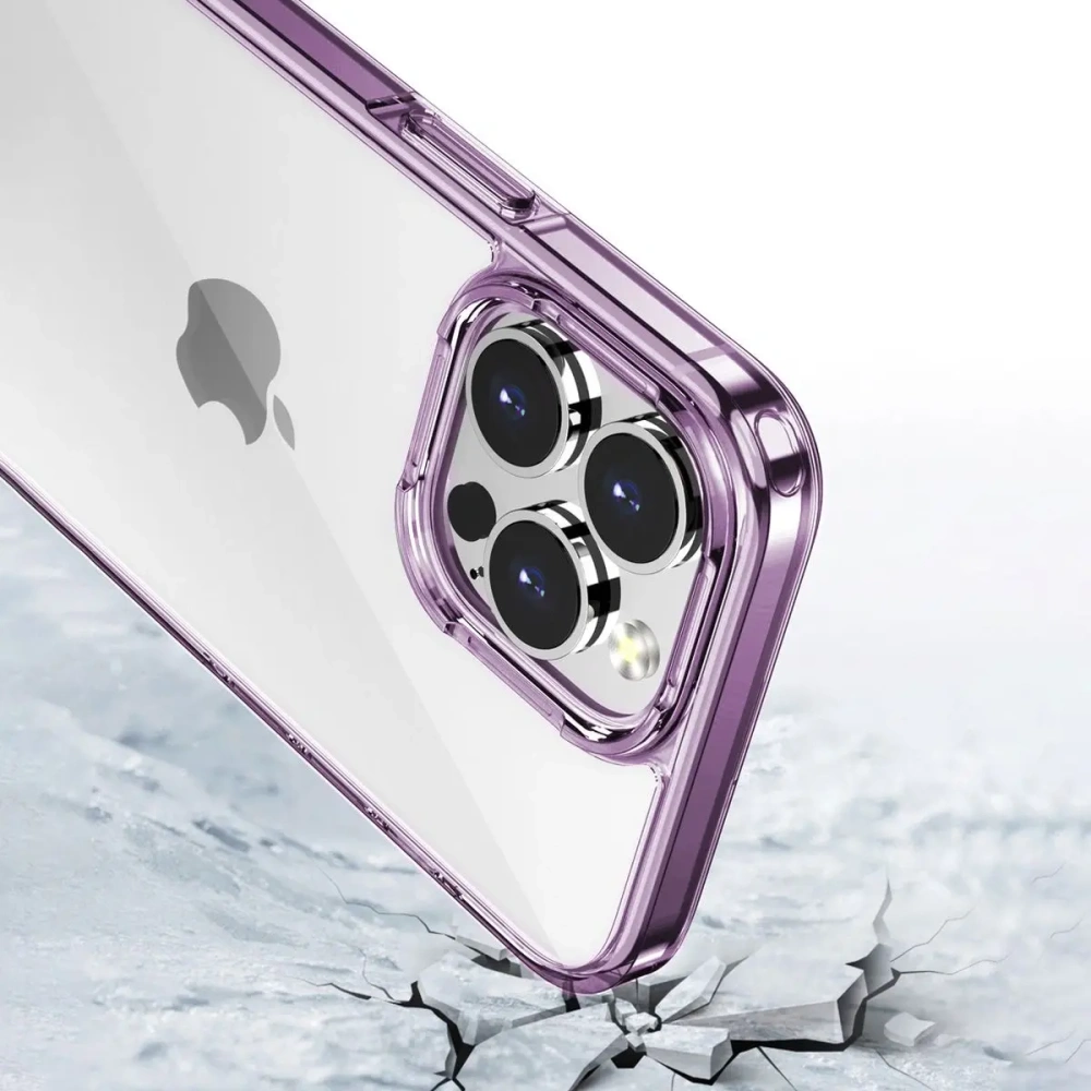 Etui Bizon Case Halo do Apple iPhone 15 Pro Max przezroczysto-fioletowe