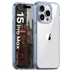 Kup Etui Bizon Case Halo do Apple iPhone 15 Pro Max przezroczysto-niebieskie - BIZ8721 - {ean13} - Sklep Home Screen