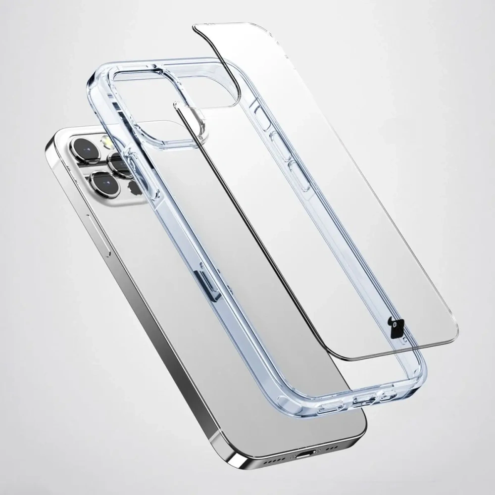 Etui Bizon Case Halo do Apple iPhone 15 Pro Max przezroczysto-niebieskie