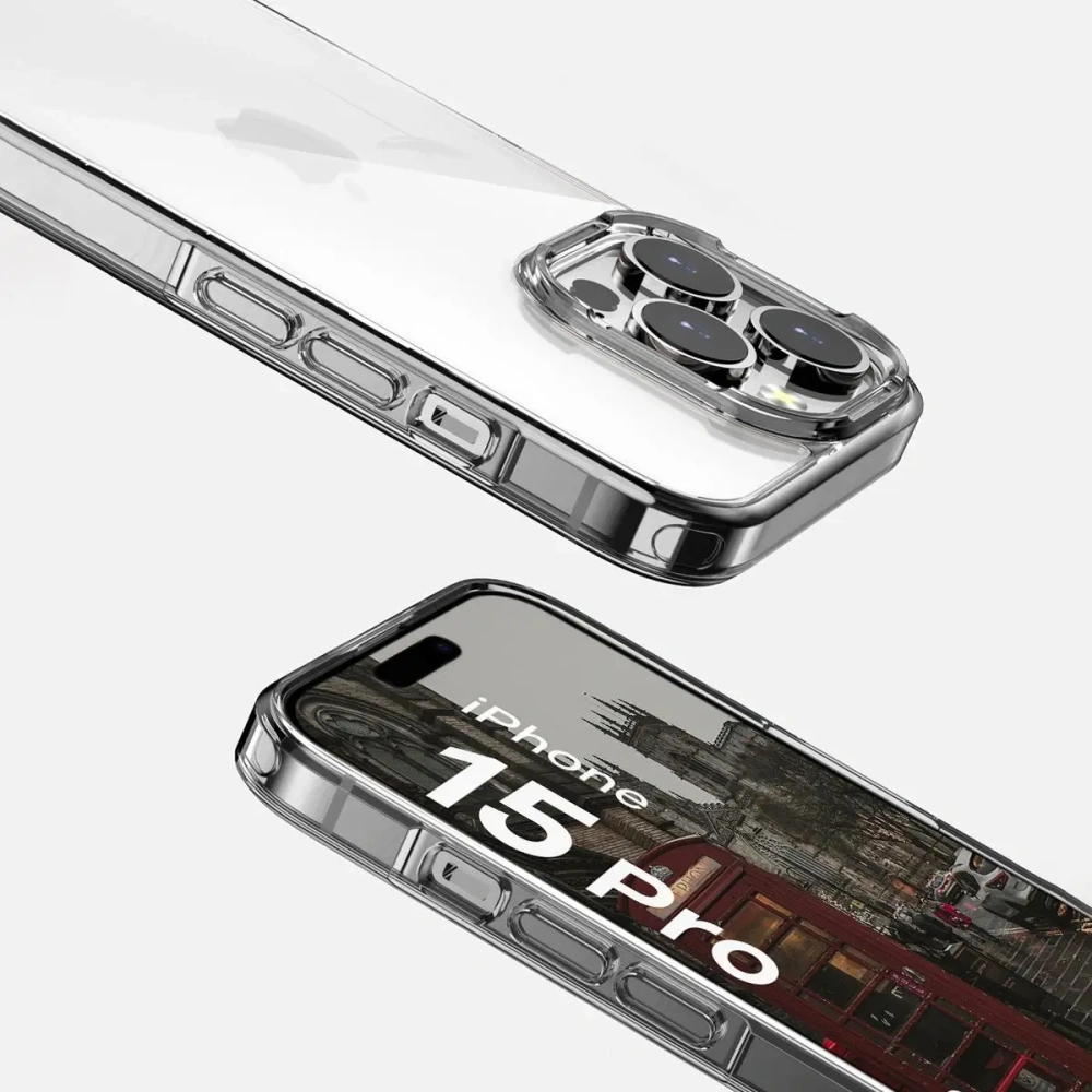 Etui Bizon Case Halo do Apple iPhone 15 Pro przezroczyste