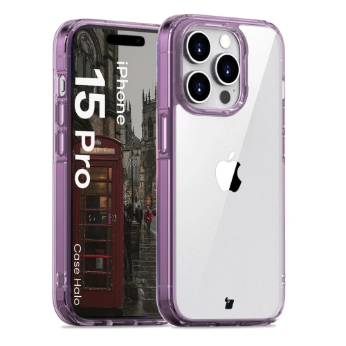 Kup Bizon Case Halo Apple iPhone 15 Pro áttetsző-lila - BIZ8723 - {ean13} - Sklep Home Screen