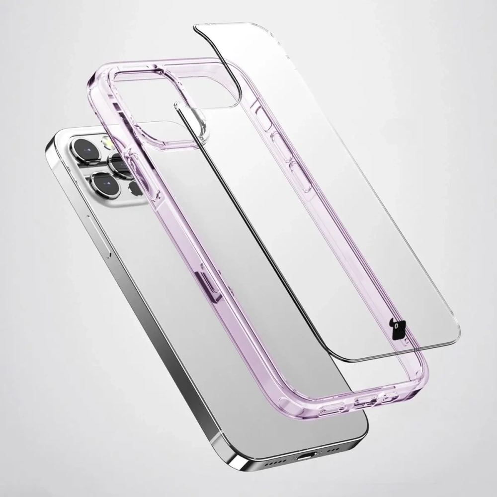 Etui Bizon Case Halo do Apple iPhone 15 Pro przezroczysto-fioletowe