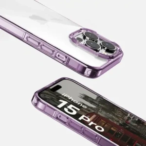 Kup Etui Bizon Case Halo do Apple iPhone 15 Pro przezroczysto-fioletowe - BIZ8723 - {ean13} - Sklep Home Screen