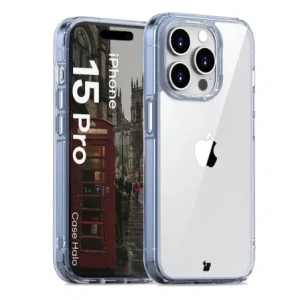 Kup Etui Bizon Case Halo do Apple iPhone 15 Pro przezroczysto-niebieskie - BIZ8724 - {ean13} - Sklep Home Screen