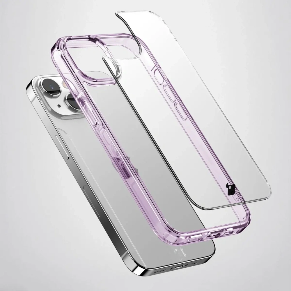 Etui Bizon Case Halo do Apple iPhone 15 przezroczysto-fioletowe