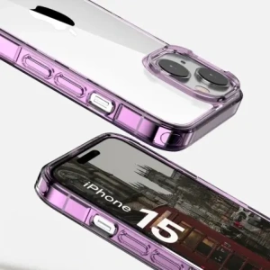 Kup Etui Bizon Case Halo do Apple iPhone 15 przezroczysto-fioletowe - BIZ8726 - {ean13} - Sklep Home Screen