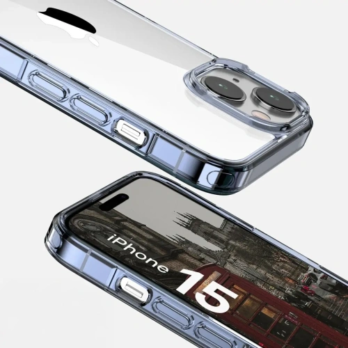 Kup Etui Bizon Case Halo pentru Apple iPhone 15 transparent-albastru - BIZ8727 - {ean13} - Sklep Home Screen