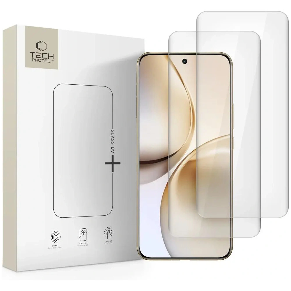 Szkło hartowane Tech-Protect Glass UV+ Realme 14 Pro+ Plus 5G Clear [2 PACK]