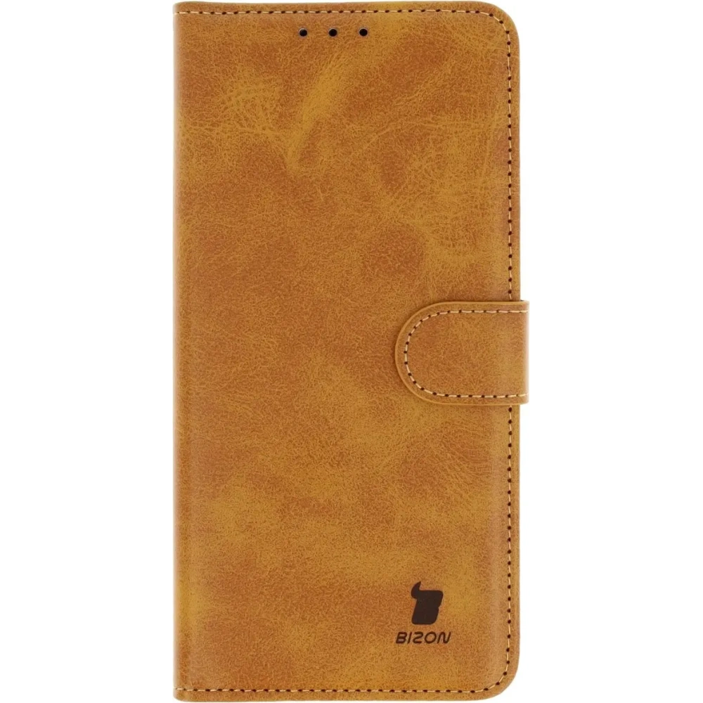Etui z klapką Bizon Case Pocket do Xiaomi Redmi Note 14 Pro 4G brązowe