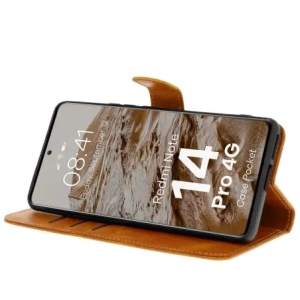 Kup Bizon Case Pocket Xiaomi Redmi Note 14 Pro 4G barna - BIZ8731 - {ean13} - Sklep Home Screen