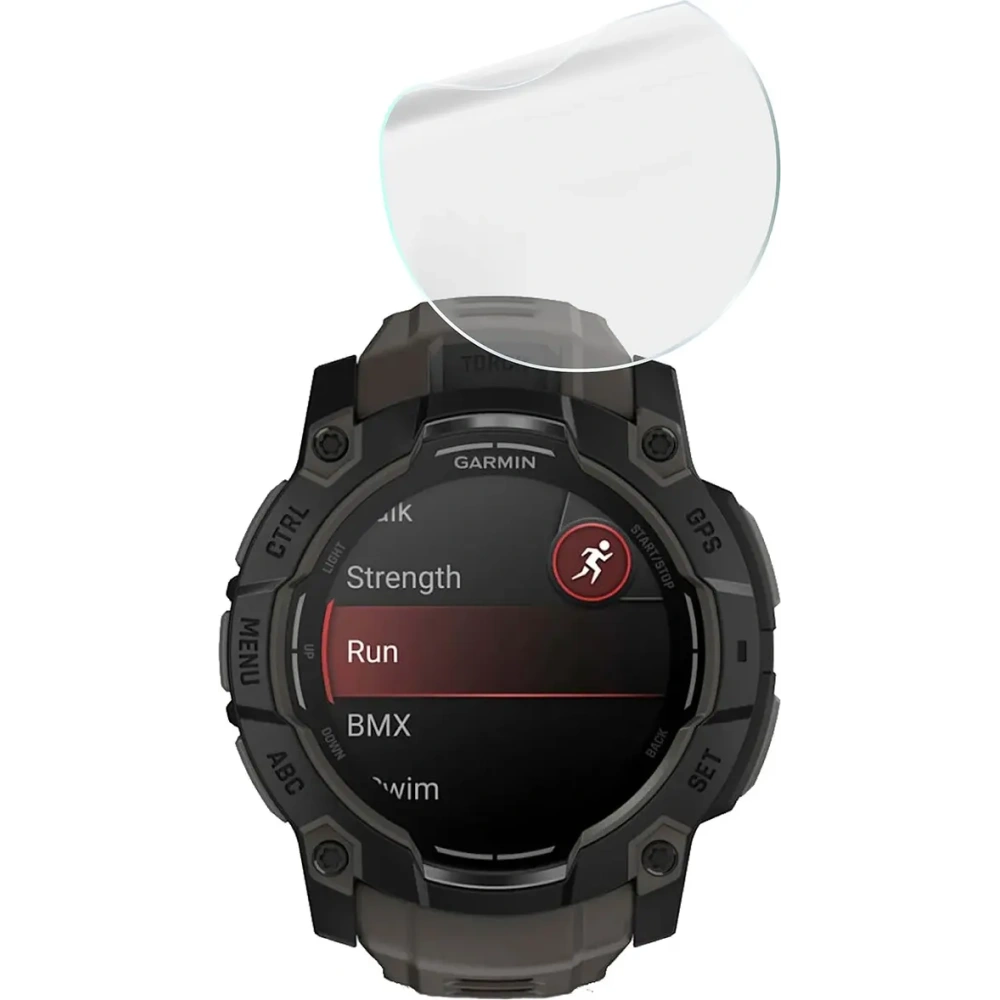 Folia hydrożelowa na ekran Bizon Glass Watch Hydrogel do Garmin Instinct 3 50mm [2 PACK]