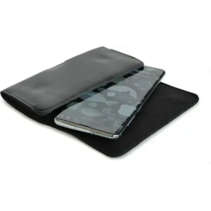 Kup Husa din piele LURESKO FREYA XL pentru curea, pentru telefon, dimensiuni 165x82x10mm (negru, cusătură neagră netedă) - LUR1 - {ean13} - Sklep Home Screen