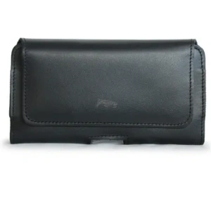 Kup LURESKO FREYA XL Lederholster für Gürtel, Handyhülle 165x82x10mm (schwarz glatt mit schwarzem Faden) - LUR1 - {ean13} - Sklep Home Screen