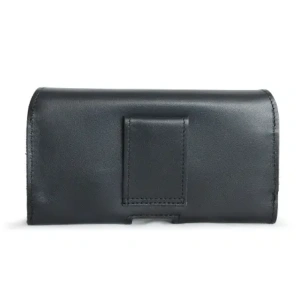 Kup Husa din piele LURESKO FREYA XL pentru curea, pentru telefon, dimensiuni 165x82x10mm (negru, cusătură neagră netedă) - LUR1 - {ean13} - Sklep Home Screen
