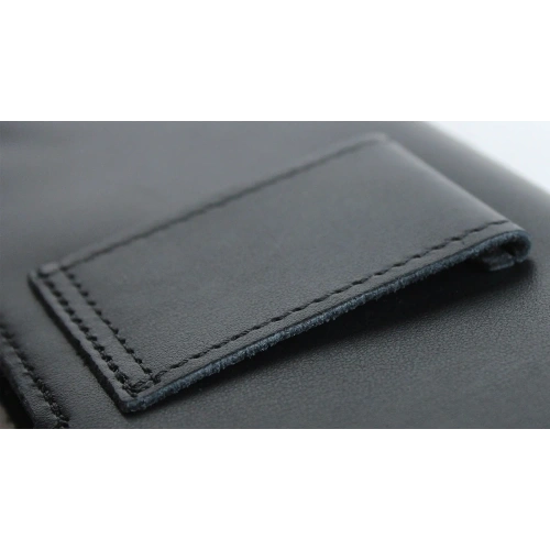 Kup Husa din piele LURESKO FREYA XL pentru curea, pentru telefon, dimensiuni 165x82x10mm (negru, cusătură neagră netedă) - LUR1 - {ean13} - Sklep Home Screen