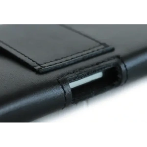 Kup Husa din piele LURESKO FREYA XL pentru curea, pentru telefon, dimensiuni 165x82x10mm (negru, cusătură neagră netedă) - LUR1 - {ean13} - Sklep Home Screen