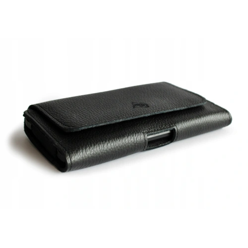 Kup Husa din piele LURESKO FREYA XL pentru curea, carcasa pentru telefon 165x82x10mm (neagră cu dungi și fir negru) - LUR2 - {ean13} - Sklep Home Screen
