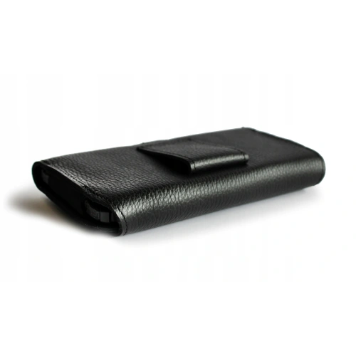 Buy LURESKO FREYA XL leather holster for belt, phone case 165x82x10mm (black ribbed with black thread) - LUR2 - {ean13} - Home Screen Store Europe