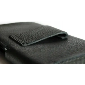 Kup LURESKO FREYA XL Lederholster für den Gürtel, Handyhülle 165x82x10mm (schwarz gerippt mit schwarzem Faden) - LUR2 - {ean13} - Sklep Home Screen