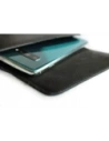 Kup Husa din piele LURESKO FREYA XL pentru curea, carcasa pentru telefon 165x82x10mm (neagră cu dungi și fir negru) - LUR2 - {ean13} - Sklep Home Screen