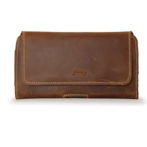 Kup LURESKO FREYA XL Lederholster für den Gürtel, Handyhülle 165x82x10mm (vintage braun mit weißen Nähten) - LUR3 - {ean13} - Sklep Home Screen
