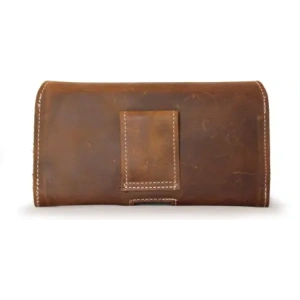 Kup LURESKO FREYA XL Lederholster für den Gürtel, Handyhülle 165x82x10mm (vintage braun mit weißen Nähten) - LUR3 - {ean13} - Sklep Home Screen