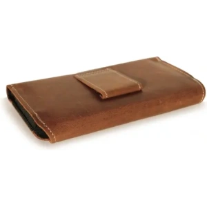 Kup LURESKO FREYA XL Lederholster für den Gürtel, Handyhülle 165x82x10mm (vintage braun mit weißen Nähten) - LUR3 - {ean13} - Sklep Home Screen
