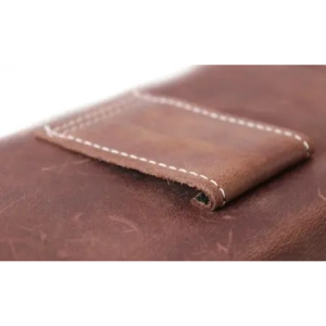 Kup LURESKO FREYA XL Lederholster für den Gürtel, Handyhülle 165x82x10mm (vintage braun mit weißen Nähten) - LUR3 - {ean13} - Sklep Home Screen