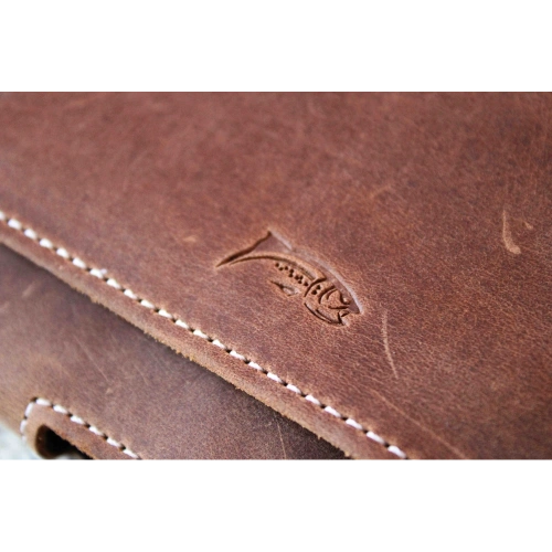 Kup LURESKO FREYA XL Lederholster für den Gürtel, Handyhülle 165x82x10mm (vintage braun mit weißen Nähten) - LUR3 - {ean13} - Sklep Home Screen