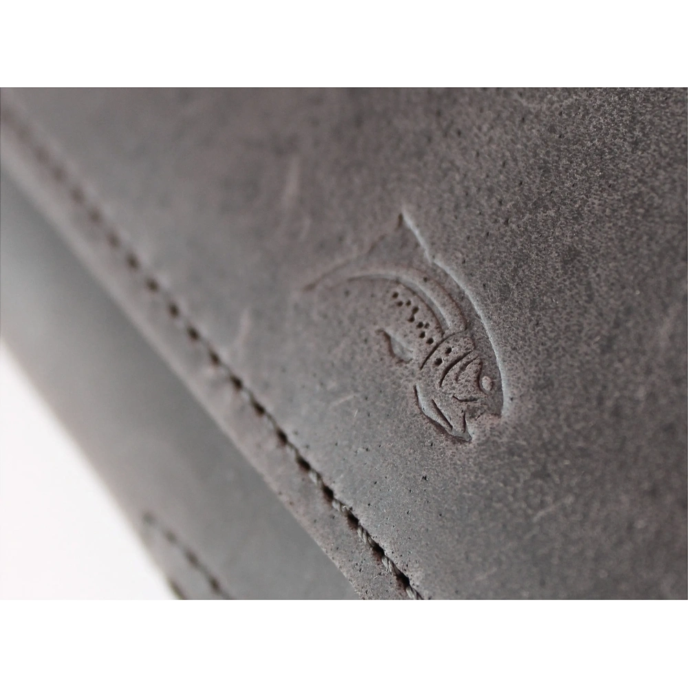 Skórzana kabura LURESKO FREYA XL do paska etui na telefon 165x82x10mm (szary vintage)